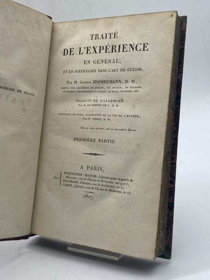 ZIMMERMANN, Johann Georg. Traité de l'expérience...