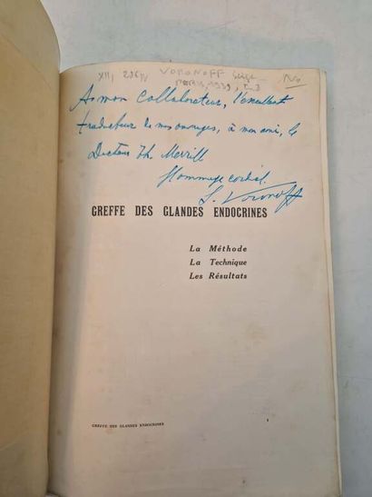 VORONOFF, Serge. Endoctrine Gland Transplantation....