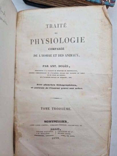 DUGES, Antoine. Traité de Physiologie Comparée...