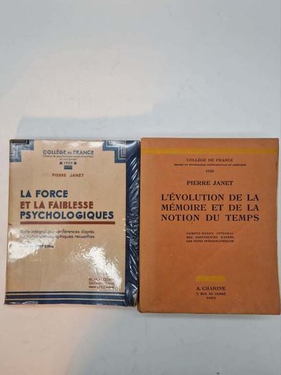 JANET, Pierre. Set of two works: L'Evolution...
