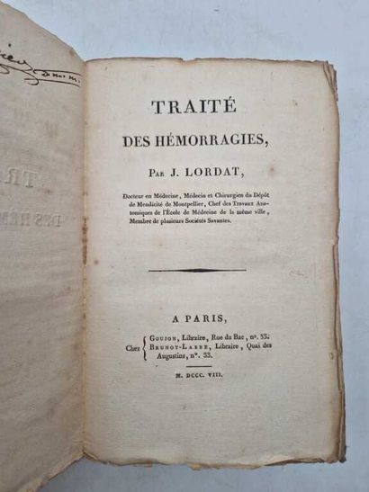 LORDAT, Jacques. Traité des Hémorragies....