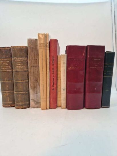 Manette. Set of 11 medical volumes. 6 hardbacks...
