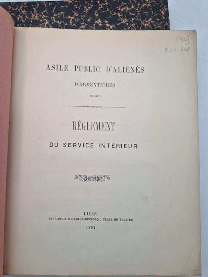 [PSYCHATRY]. Asile d'Aliénés d'Armentières...