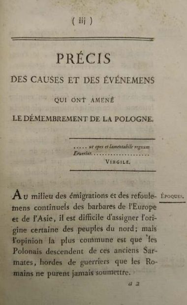 PISTOR, Johann Jakob von. Mémoires sur la...
