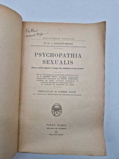 KRAFFT-EBING, Richard von. Psychopathia Sexualis....