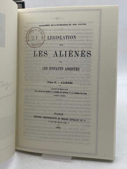 [PSYCHIATRY - LEGISLATION]. Loi de 1838,...