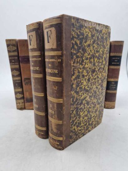Manette. Set of 11 antique medical books,...