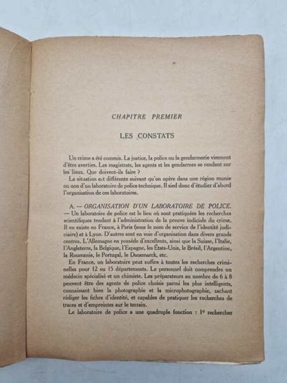 LOCARD, Edmond. Manuel de Technique Policière...
