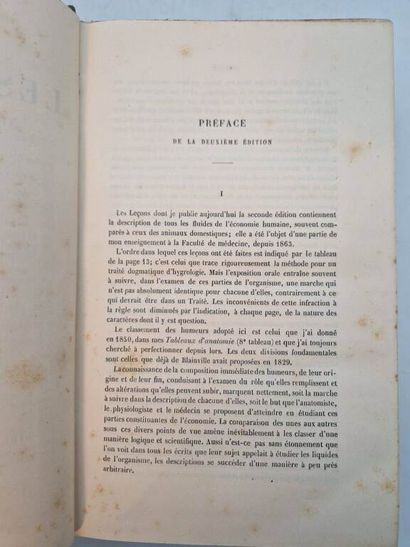 ROBIN, Charles Philippe. Leçons sur les Humeurs...