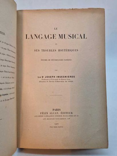 INGEGNIEROS, Joseph. Le Langage Musical et...