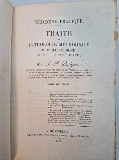 BATIGNE, Jean-Pierre. Traité de Pathologie...