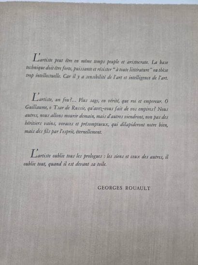 ROUAULT, Georges. Stella Vespertina. Published...