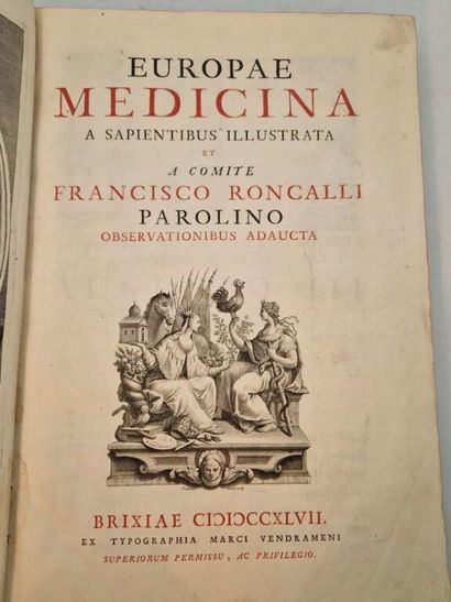 PAROLINO, Francisco Roncalli. Europae Medecina...
