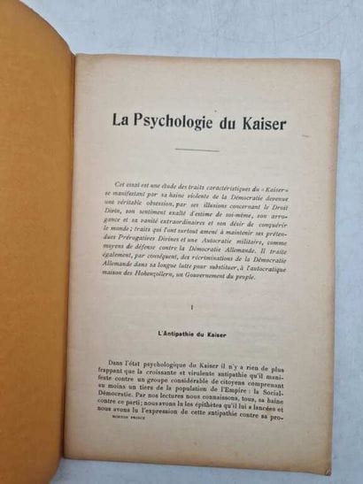 PRINCE, Morton. The Psychology of the Kaiser....