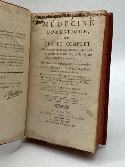 BUCHAN, William. Médecine domestique ou Traité...