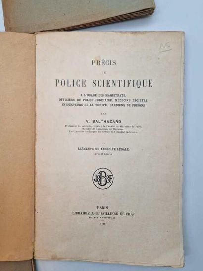 BALTHAZARD, Victor. Précis de Police Scientifique....