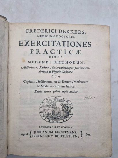 DEKKERS, Frederic. Frederici Dekkers, Medicinae...