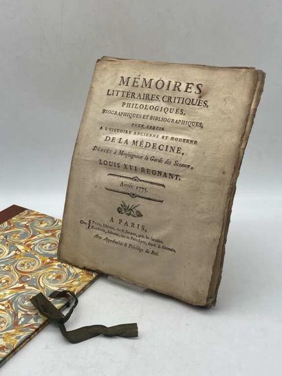 GOULIN, [Jean]. Mémoires littéraires, critiques,...