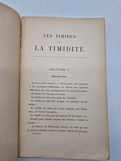 HARTENBERG, Paul. Les Timides et la Timidité....