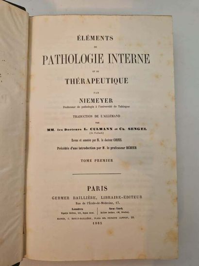 NIEMEYER, Felix von. Eléments de Pathologie...