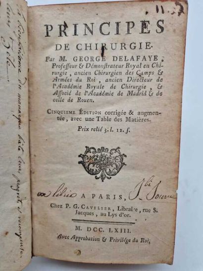 [MEDECINE XVIIIe s.]. Set of Three Old Works...