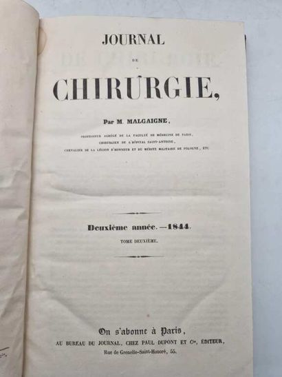 MALGAINE, Joseph François. Journal de Chirurgie...