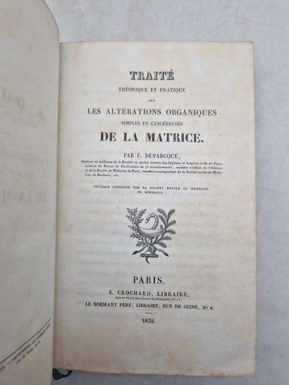 DUPARCQUE, François. Traité Théorique et...