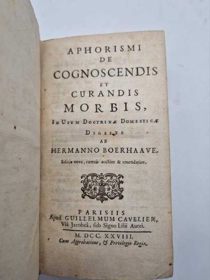 BOERHAAVE, Herman. Aphorismi de Cognoscendis...