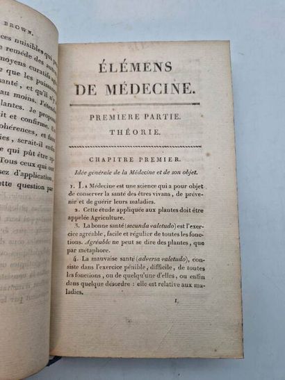 BROWN, John. Elémens de Médecine de J. Brown,...