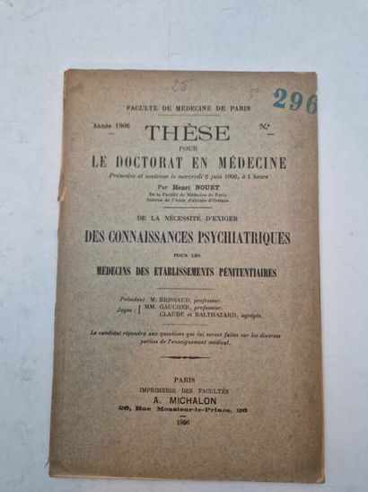 [THESIS]. Set of 8 Theses or Medical Publications....