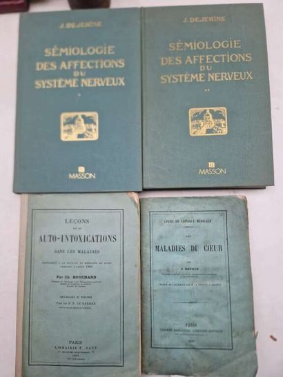 Manette. Set of 11 medical books. 4 bound,...
