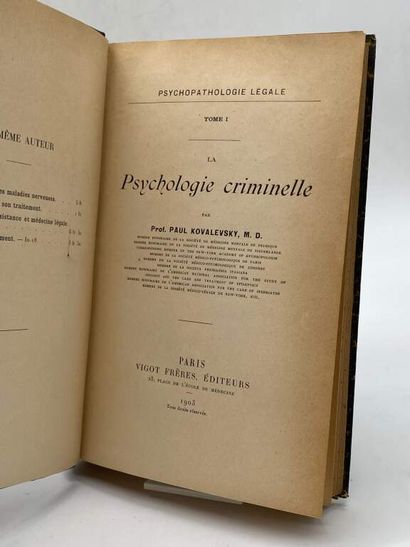 KOVALEVSKY, Paul. Forensic psychopathology....