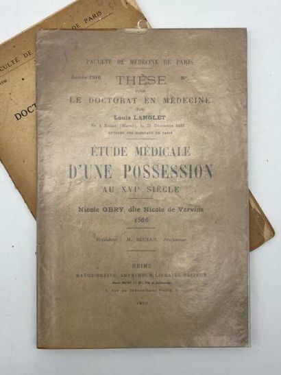 [THESIS]. 7 theses, 7 volumes in-8, stapled,...