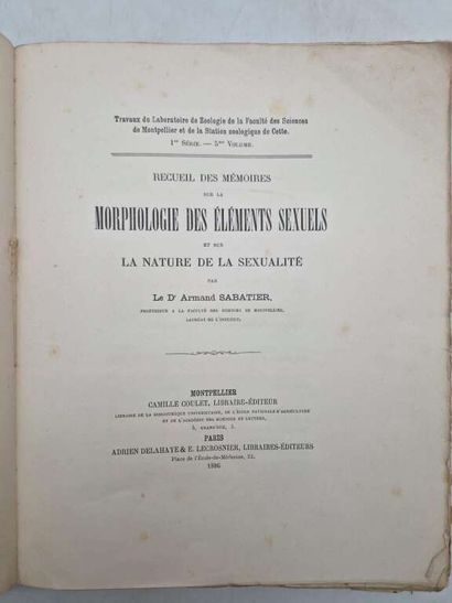SABATIER, Armand, doctor. Recueil des Mémoires...