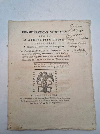 [THESIS]. Set of 7 Theses or Medical Publications....