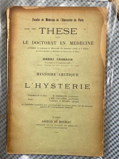 [THESES]. 5 theses, 5 volumes in-8, stapled,...