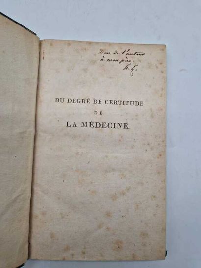 CABANIS, Pierre Jean Georges. Du Degré de...