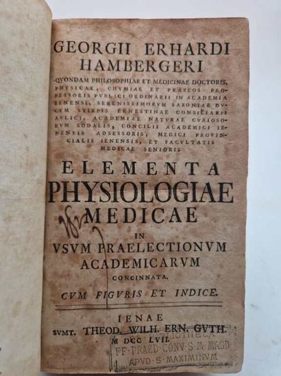 [MEDECINE XVIIIe s.]. Set of Three 18th Century...