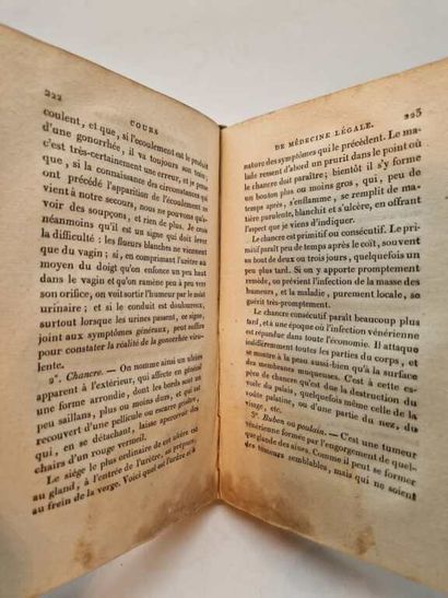 BELLOC, Jean-Jacques. Cours de Médecine Légale,...