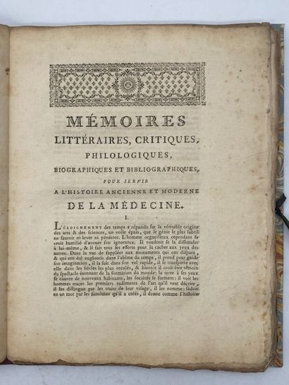 GOULIN, [Jean]. Mémoires littéraires, critiques,...