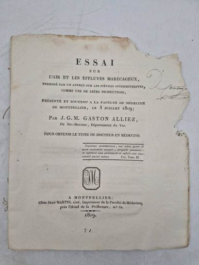 [THESES]. Set of 9 Theses or Medical Publications....