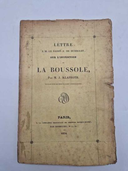 KLAPROTH, Julius. Lettre à M. le baron A....
