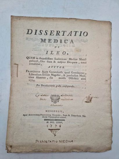 [THESES]. Set of 8 Theses or Medical Publications...