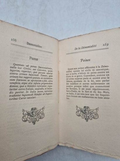 SINISTRARI D'AMENO, Louis Marie. De la démonialité...