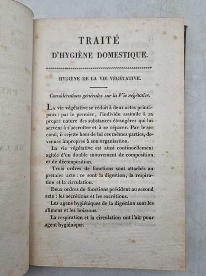 VIDALIN, Pierre-Félix. Traité d'Hygiène Domestique,...