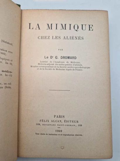 DROMARD, Gabriel. Set of 4 works on psychology...