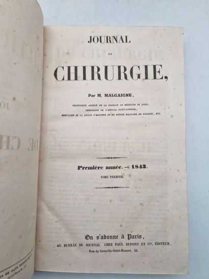 MALGAINE, Joseph François. Journal de Chirurgie...