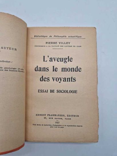 VILLEY, Pierre. L'aveugle dans le monde des...