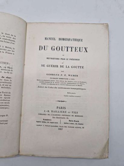 WEBER, Georges P. F. Manuel Homéopathique...