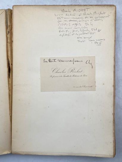 RICHET, Charles. 10 books Set of ten books...
